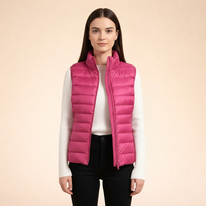 Women's Quilted Puffer Vest | Zip Up