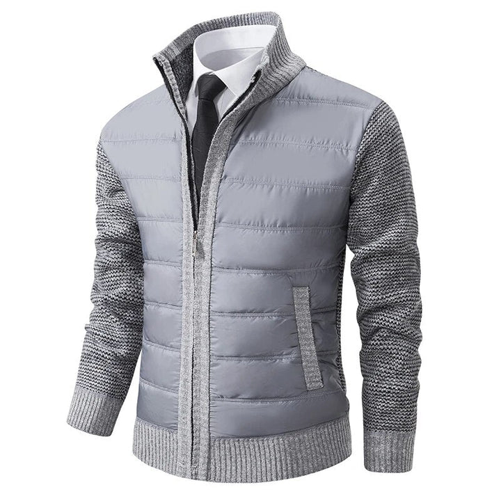 Men's Hybrid Quilted Jacket | Stand Collar