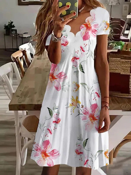 Women's Elegant Floral Summer Dress | Midi