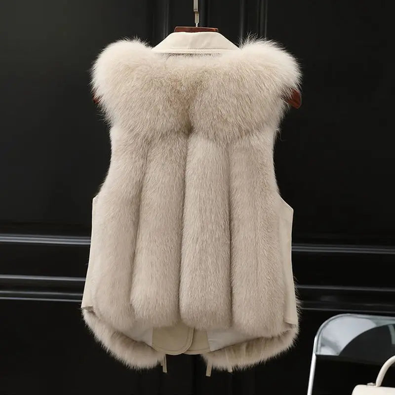 Women's Winter Sleeveless Gilet | Collar