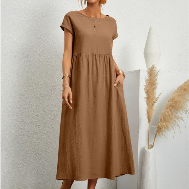 Women’s Boho Short Sleeve Dress | Midi