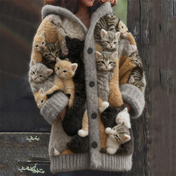Women's Long Winter Cardigan | Hooded