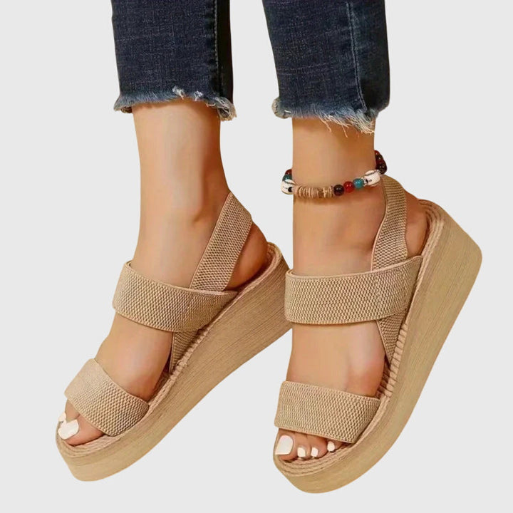 Women's Chique Open Toe Thick Sole Sandals | Ankle Strap