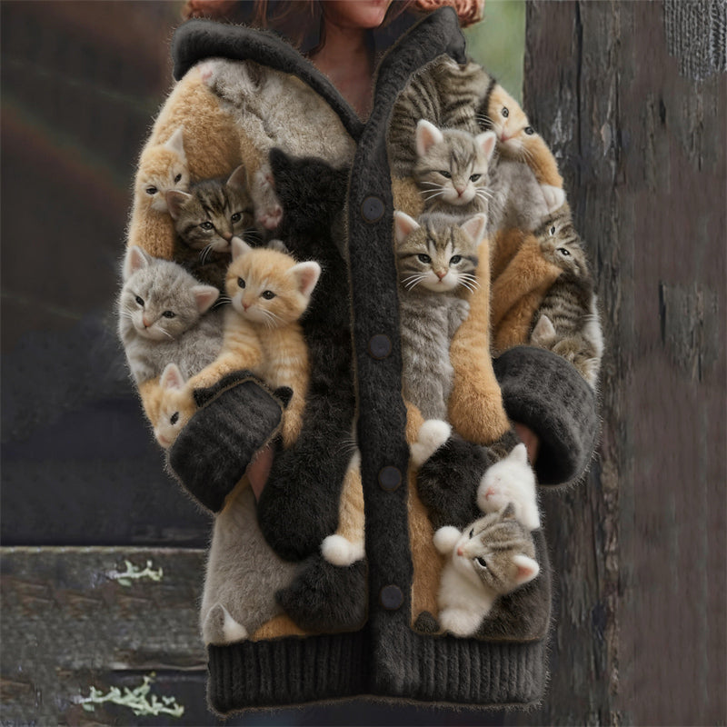 Women's Long Winter Cardigan | Hooded