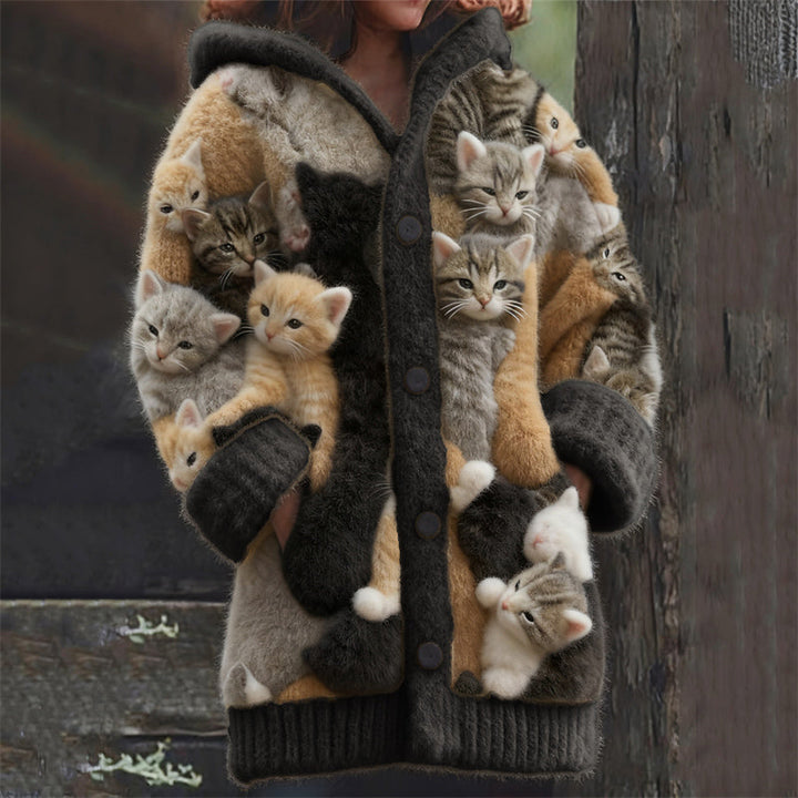 Women's Long Winter Cardigan | Hooded