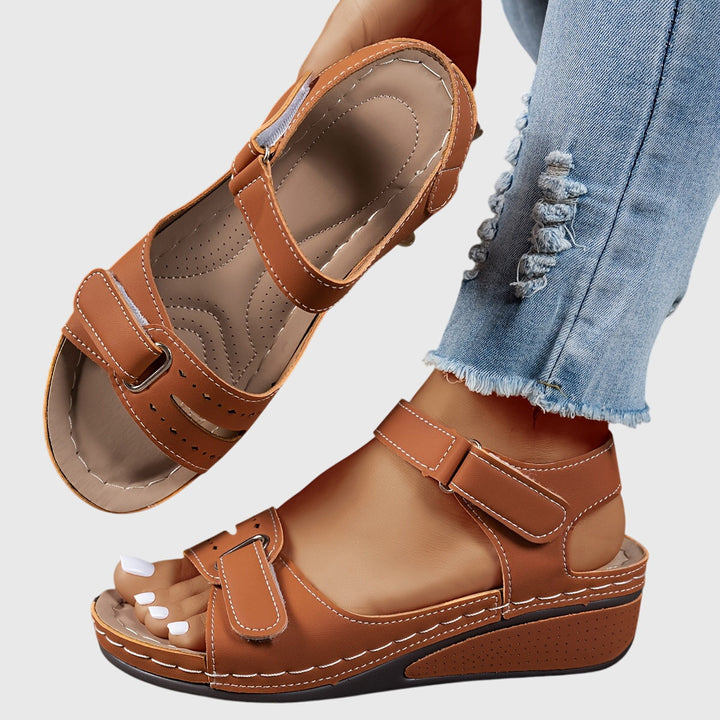 Women's Casual Comfort Ankle Strap Sandals | Hook and Loop