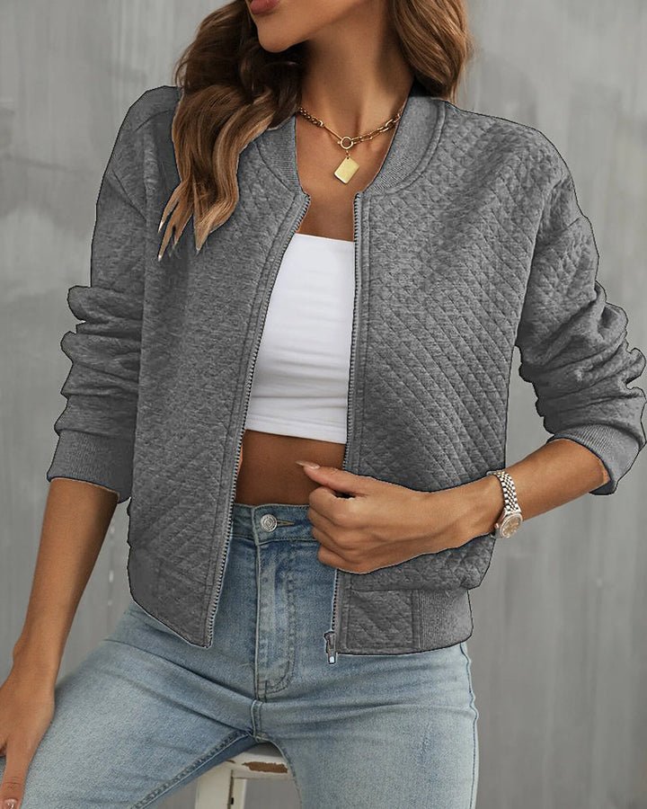 Women's Quilted Bomber Jacket | Stylish