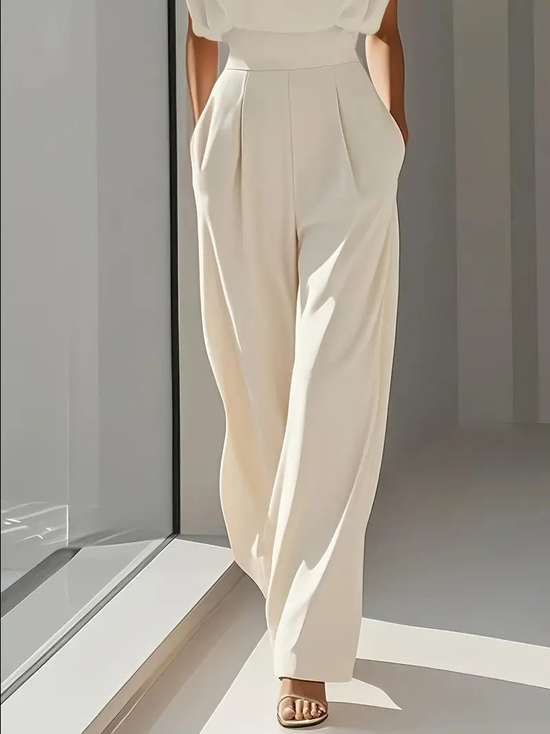 Women's Crew Neck Wide Leg Jumpsuit | Stylish