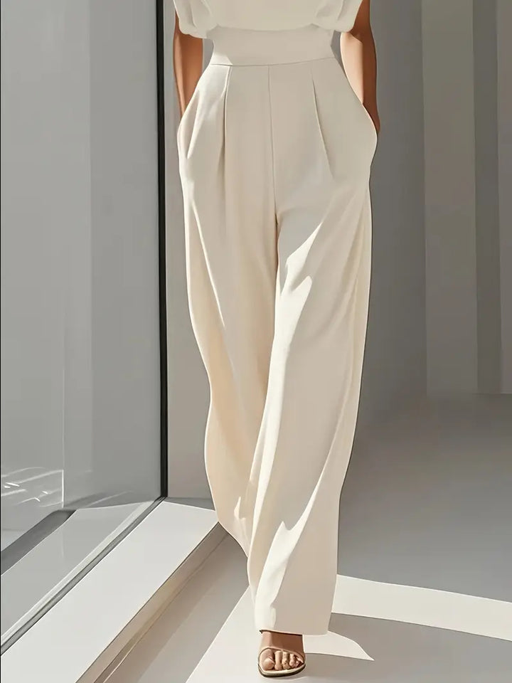 Women's Crew Neck Wide Leg Jumpsuit | Stylish