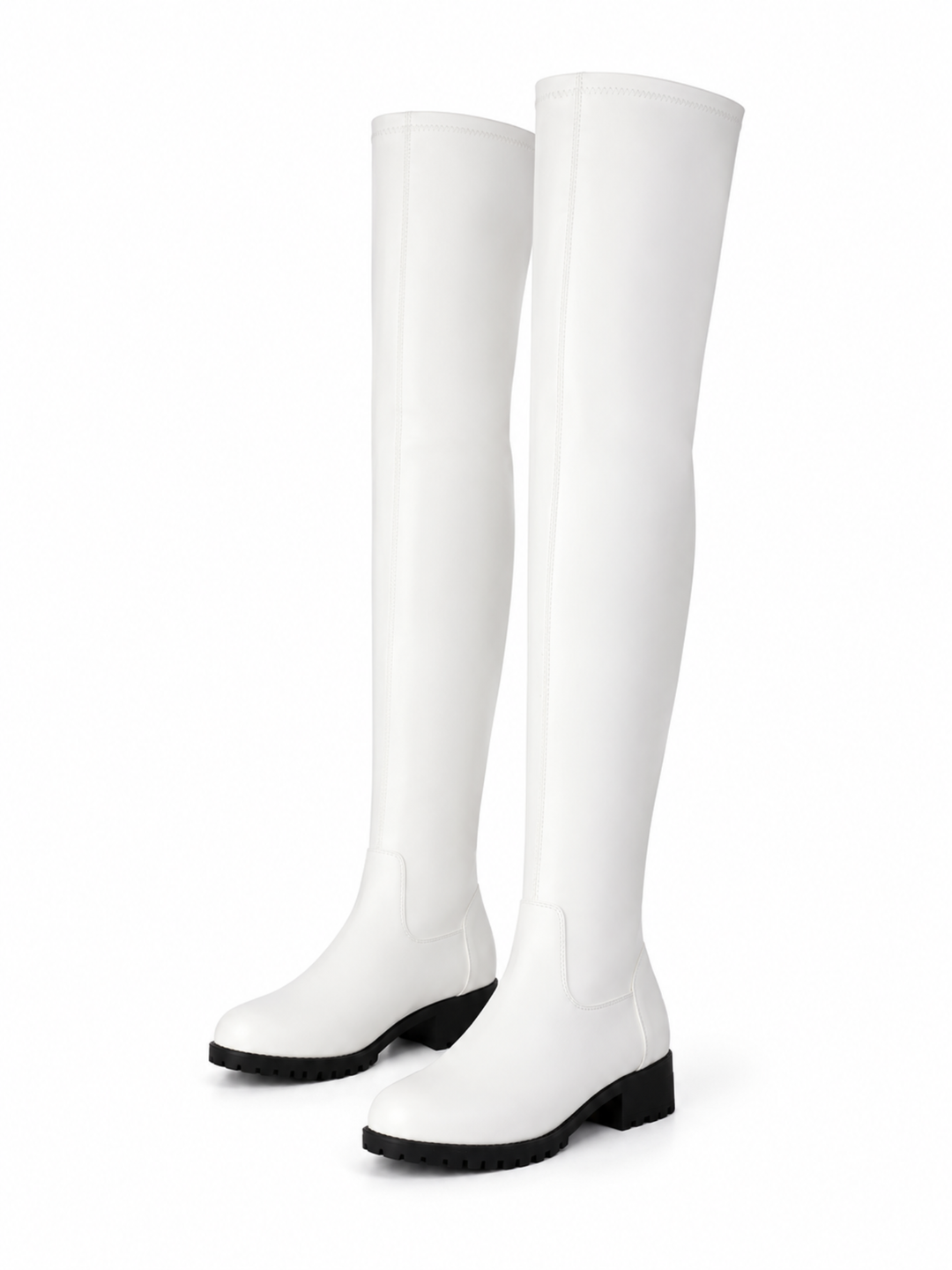 Women's Zip Over the Knee Boots | Low Heel