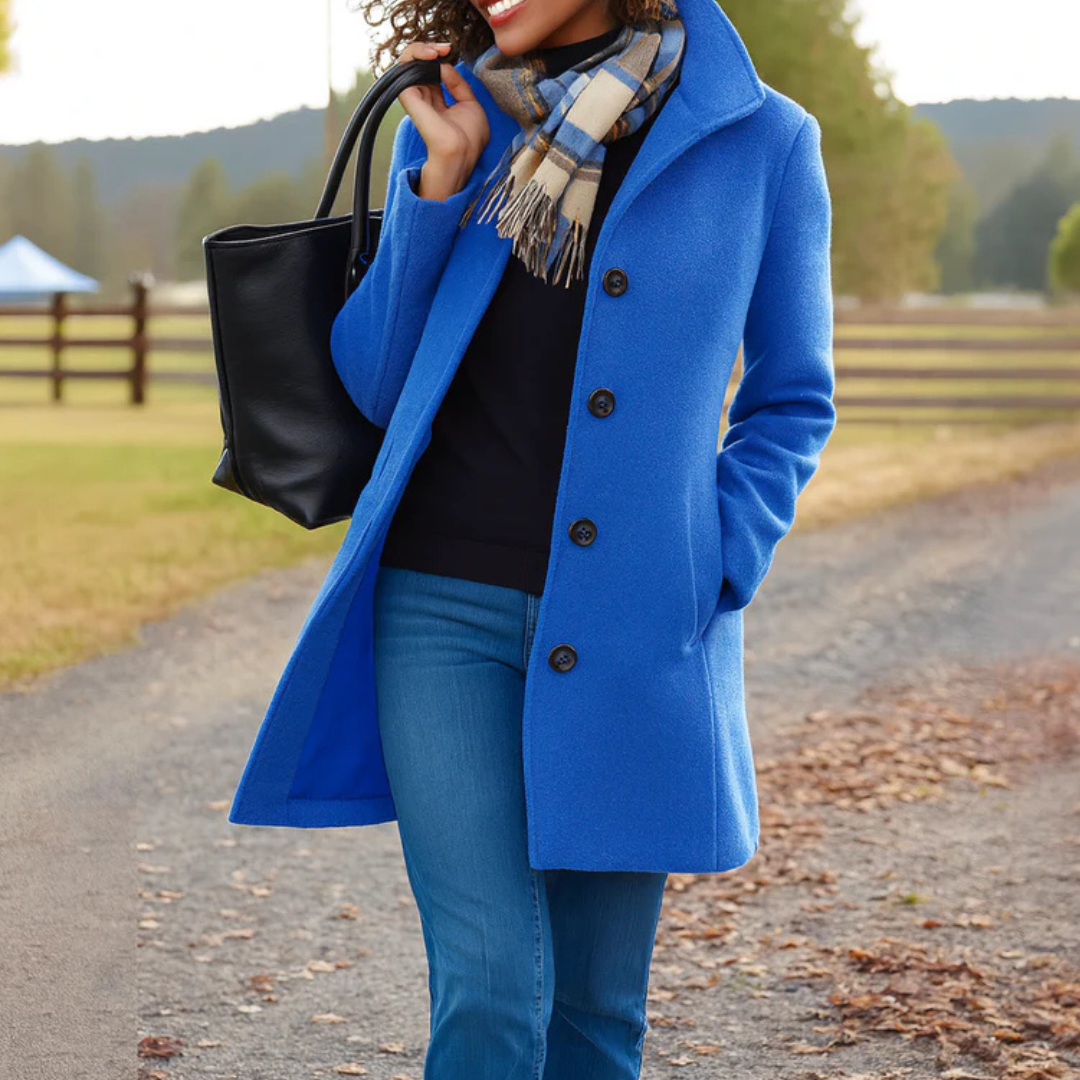Women's Single-Breasted Coat | Pockets