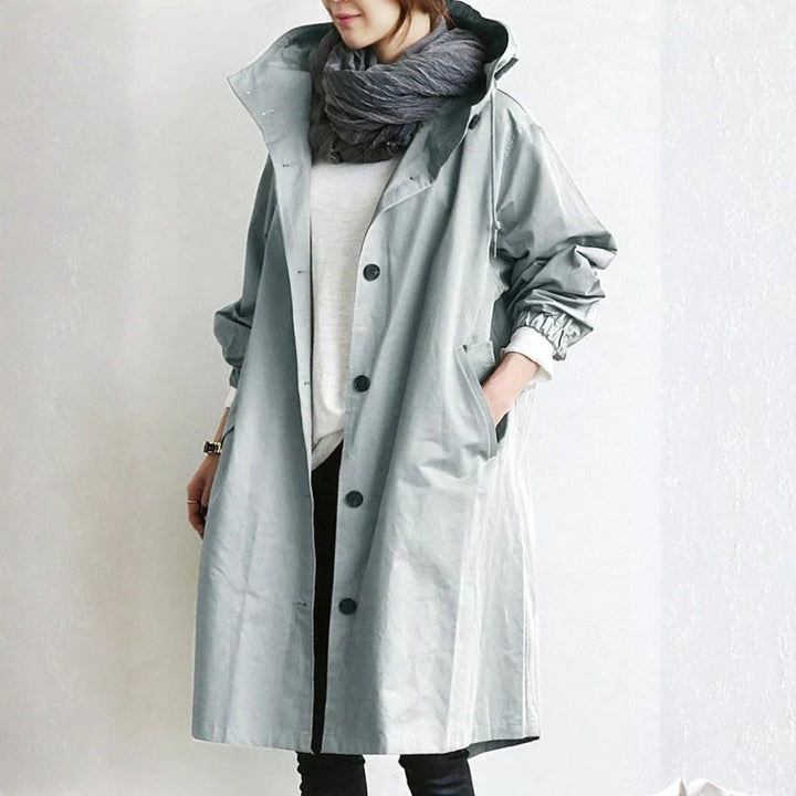 Women's Long Winter Coat | Button Placket