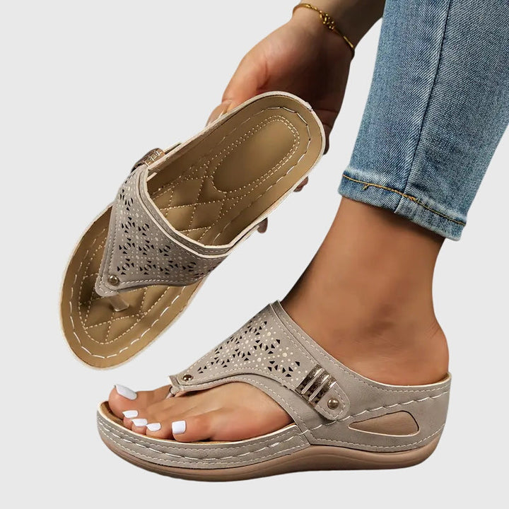 Women's Casual Comfort Thong Sandals | Wedge Sole