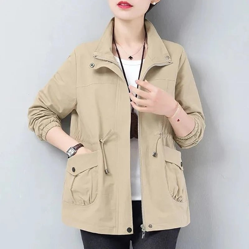 Women's Oversized Zip Up Winter Jacket | Collared