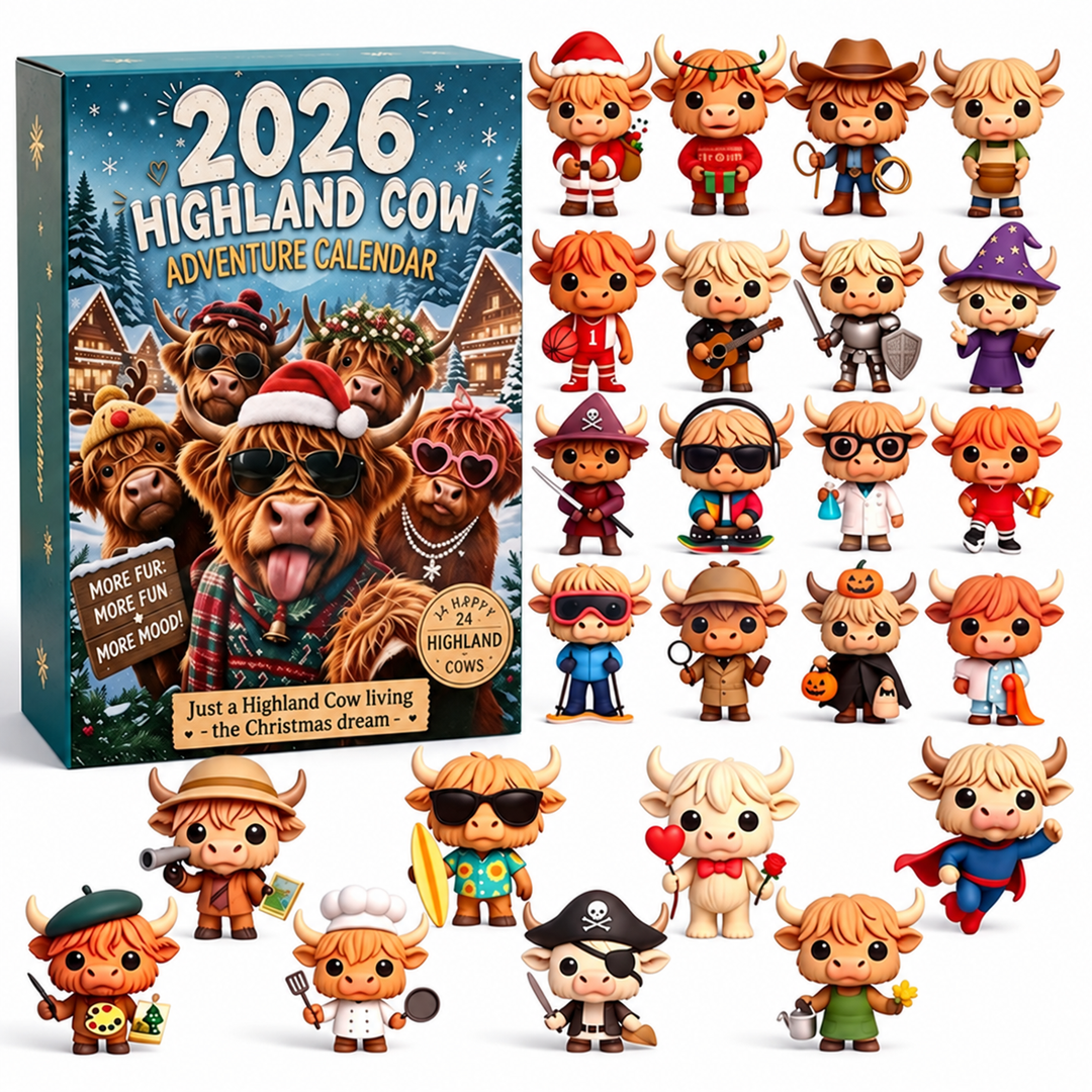 Mini Highland Cow Advent Calendar 24 Days | Christmas