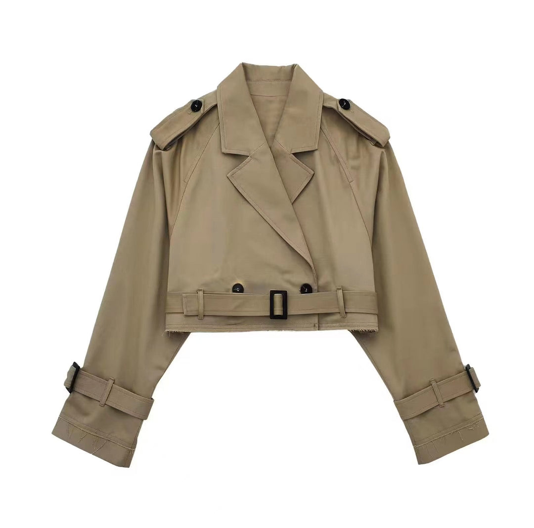 Women's Belted Trench Jacket | Cropped