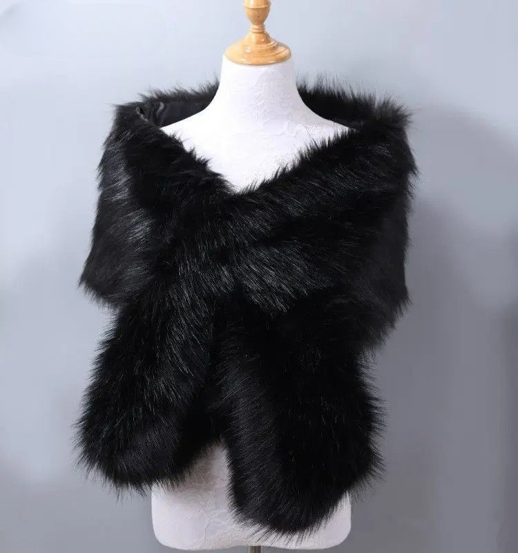 Women's Winter Wrap Shawl | Fur