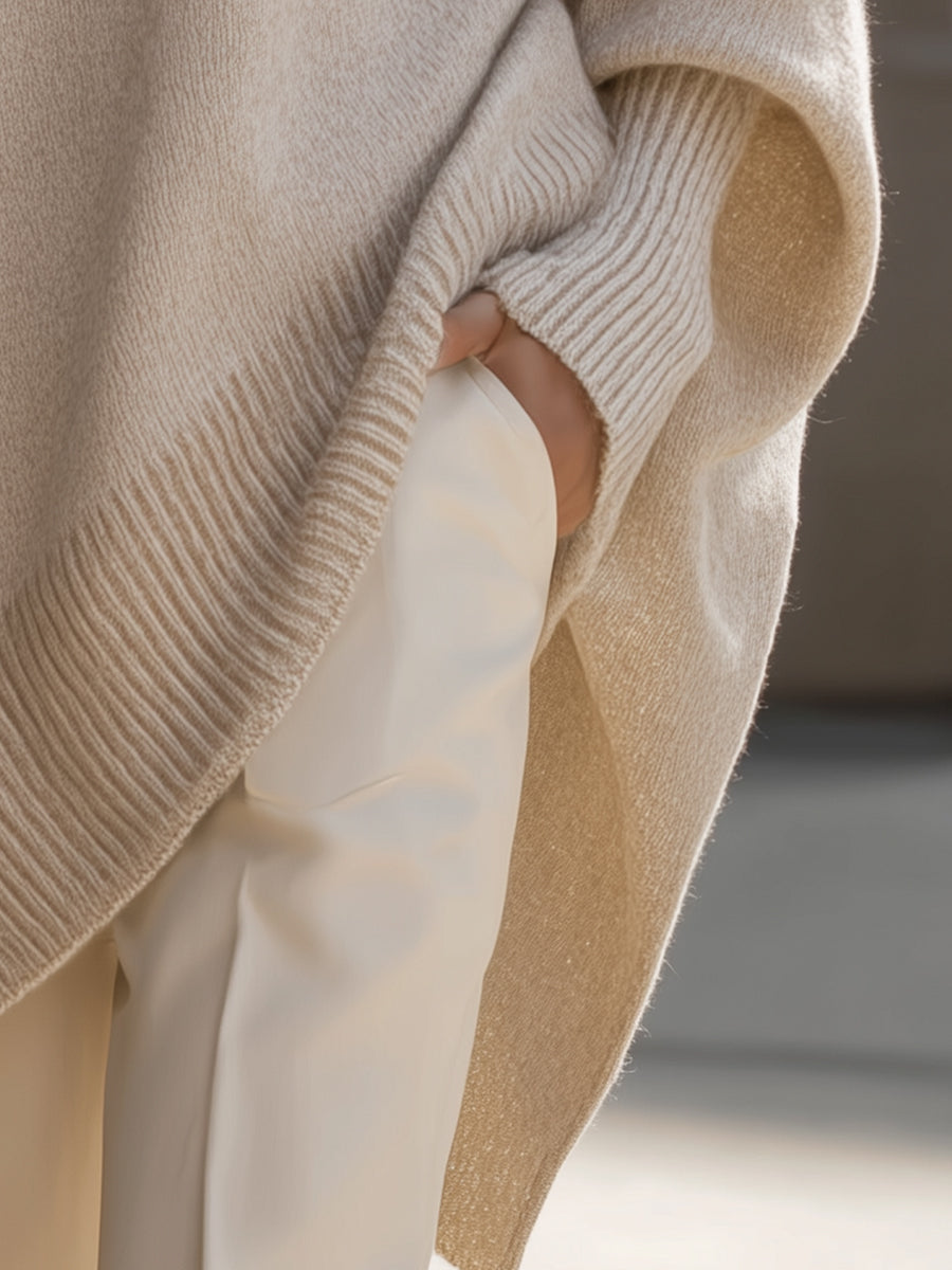 Women's Oversized Round Neck Knit Jumper | Long