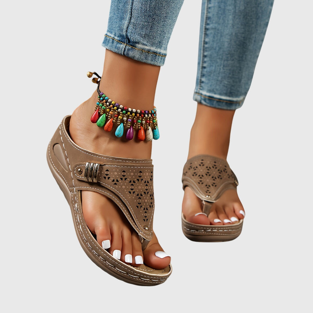 Women's Bohemian Casual Thong Comfort Sandals | Slip On
