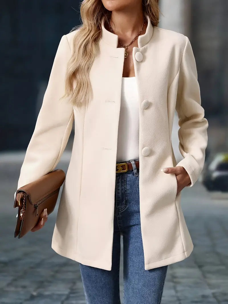 Women's Elegant Winter Coat | Buttons
