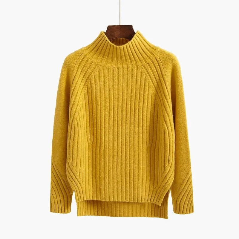Women's Ribbed Turtleneck Knit Jumper | Winter