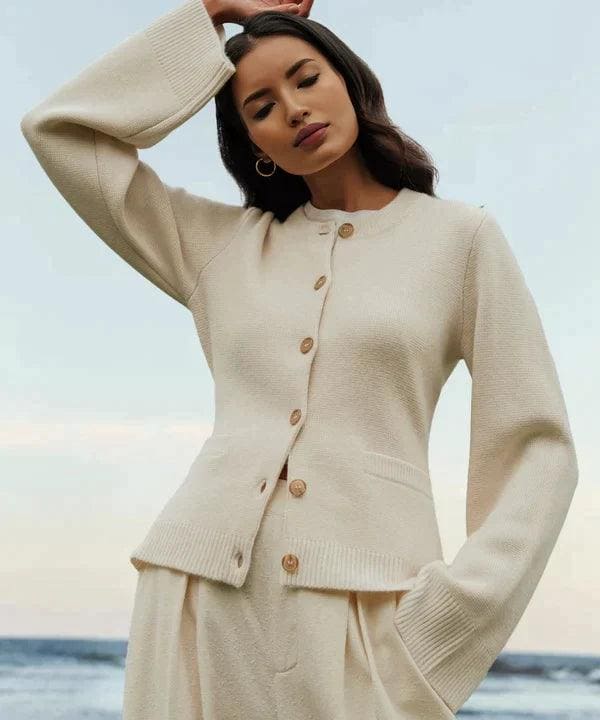 Women's Chic Knitted Cardigan | Button Front