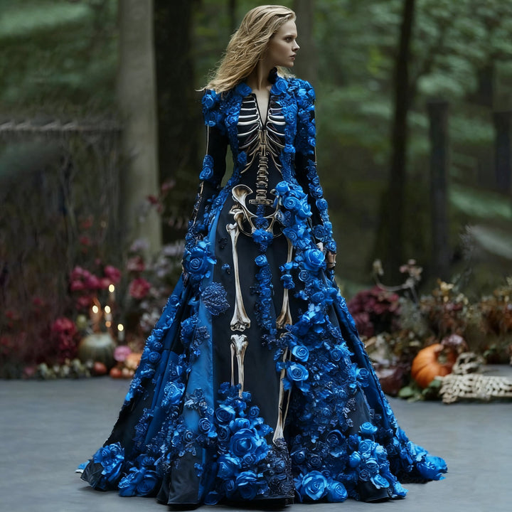 Women's Floral Long Sleeve Maxi Dress | Halloween
