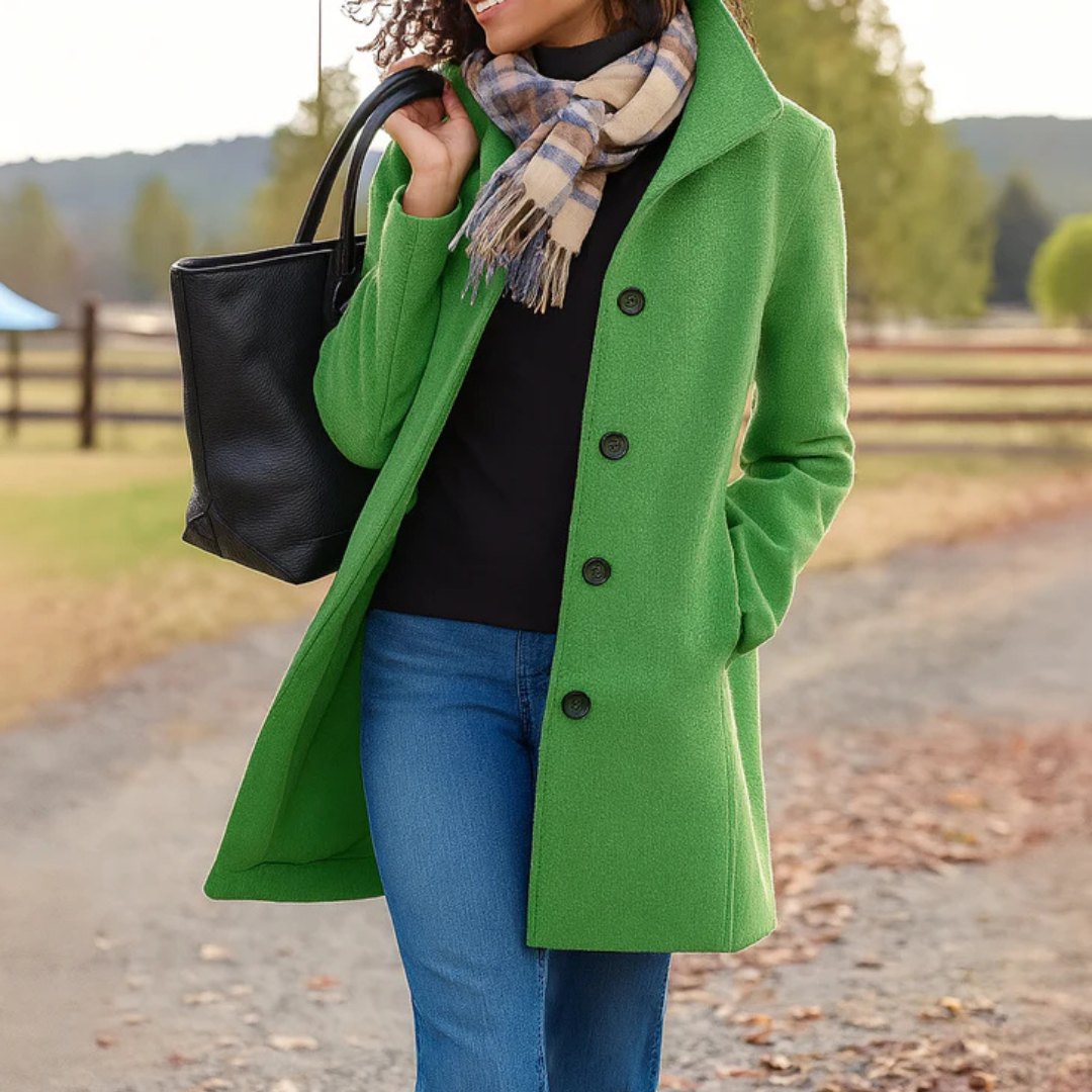Women's Single-Breasted Coat | Pockets