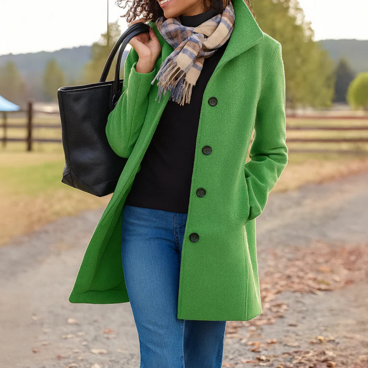 Women's Single-Breasted Coat | Pockets