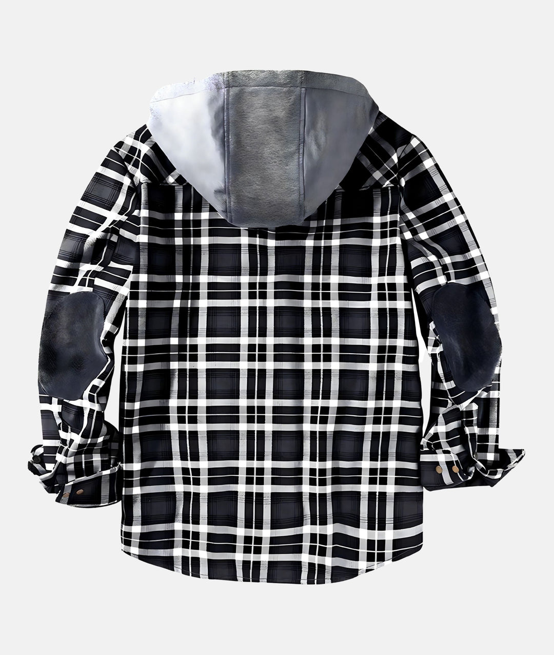 Men's Winter Hooded Shirt Jacket | Plaid