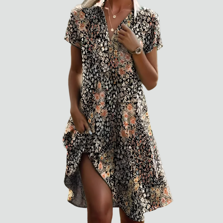 Women's Flowy Printed Summer Dress | Midi