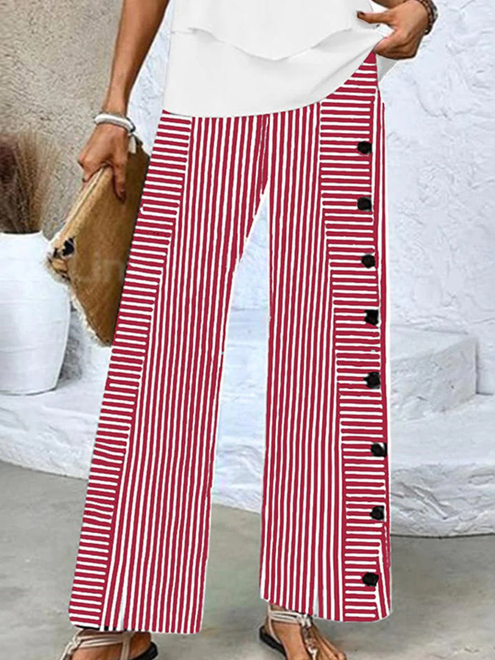 Women's Stylish Striped Trousers | Wide Leg