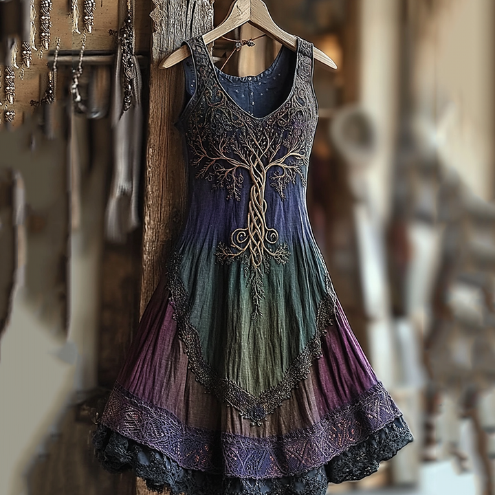 Women's Vintage Sleeveless Midi Dress | Halloween