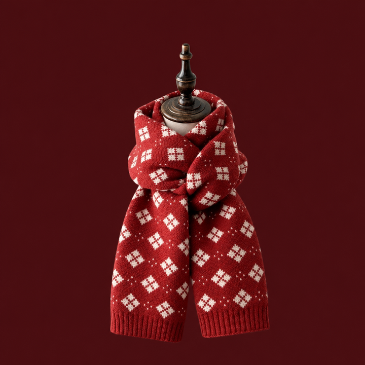 Women's Winter Knitted Scarf | Christmas