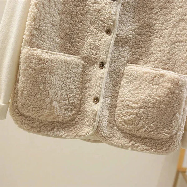 Women's Textured Button Front Vest | Cropped