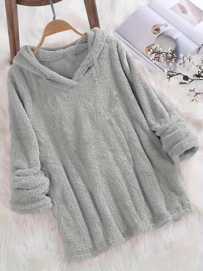 Women's Winter Knit Hoodie | Long Sleeve