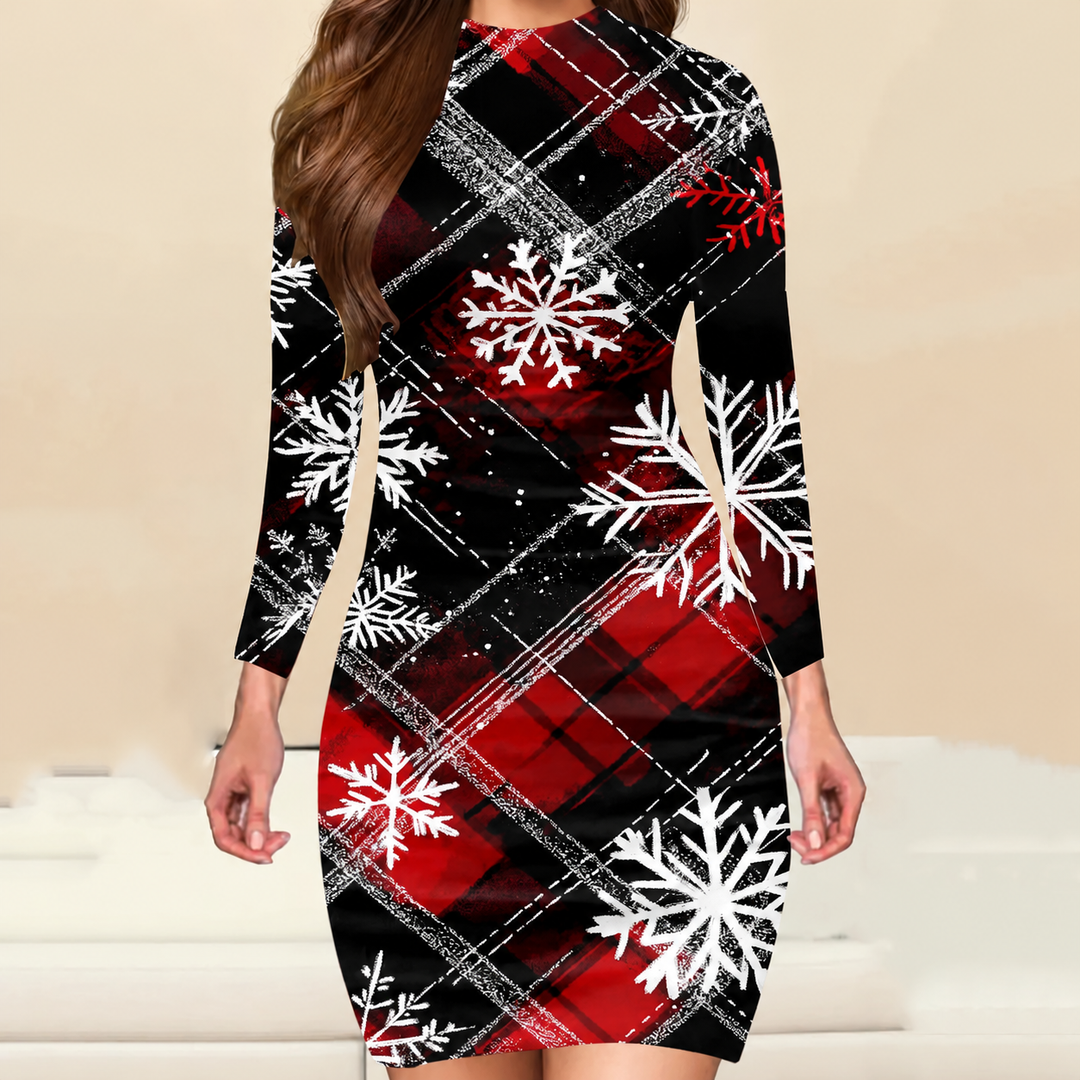 Women's Long Sleeve Christmas Party Dress | Mini