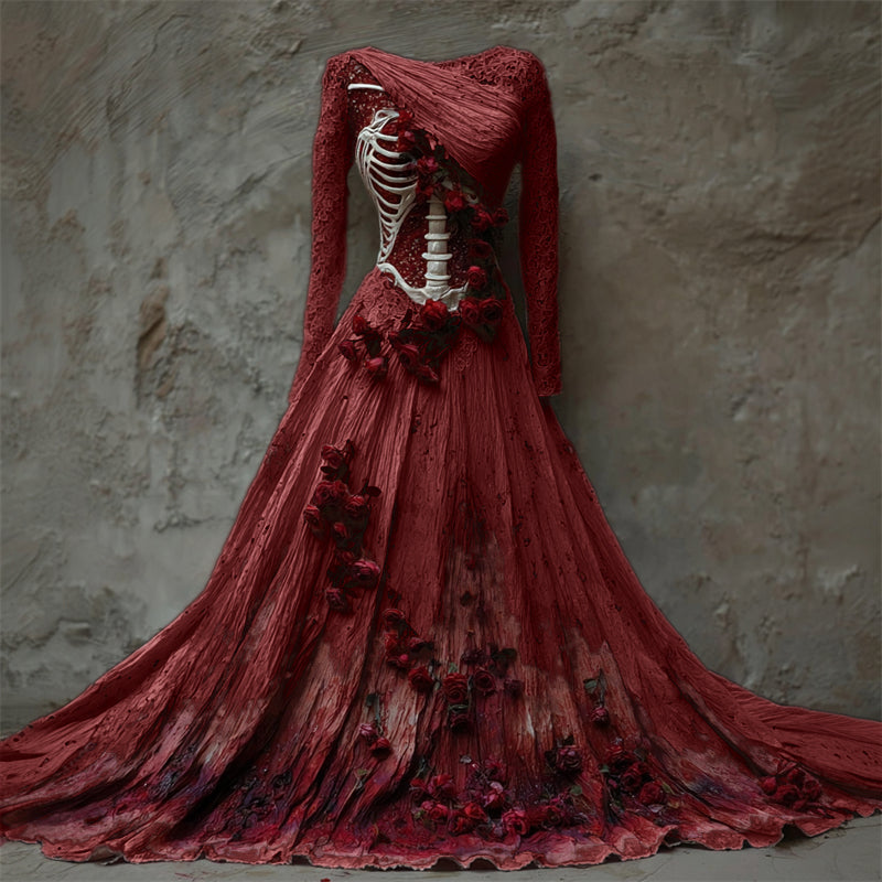 Women's Long Sleeve Maxi Dress | Halloween