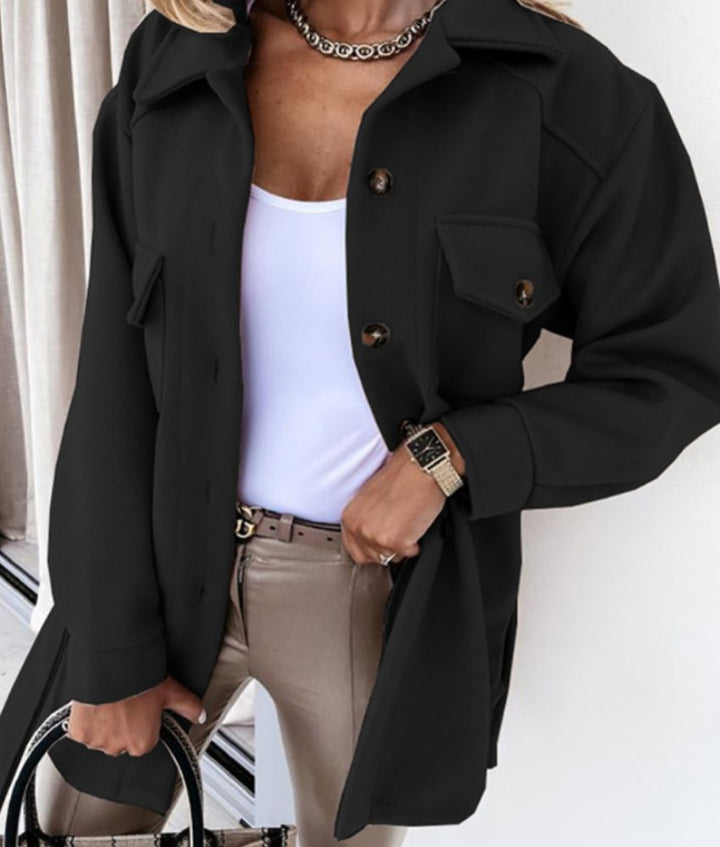 Women's Oversized Shirt Jacket | Button-Front