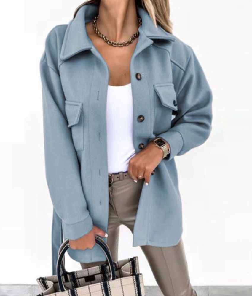Women's Oversized Shirt Jacket | Button-Front