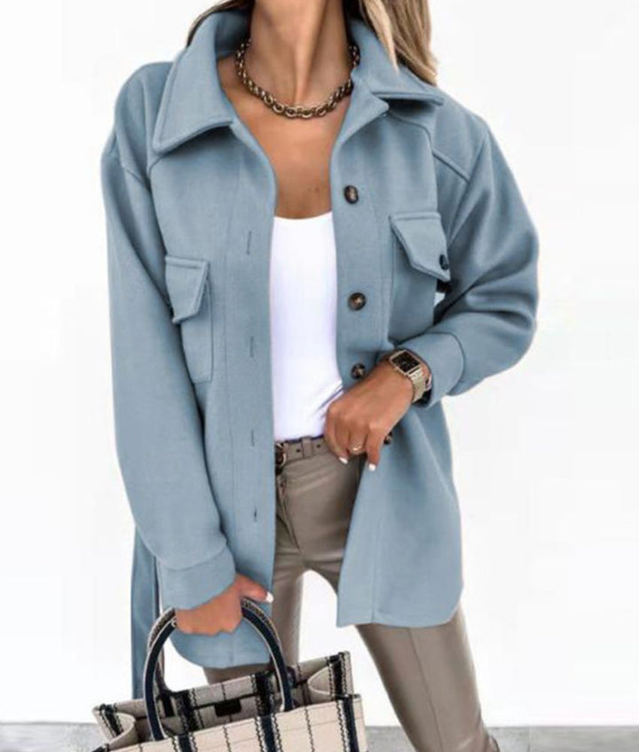 Women's Oversized Shirt Jacket | Button-Front