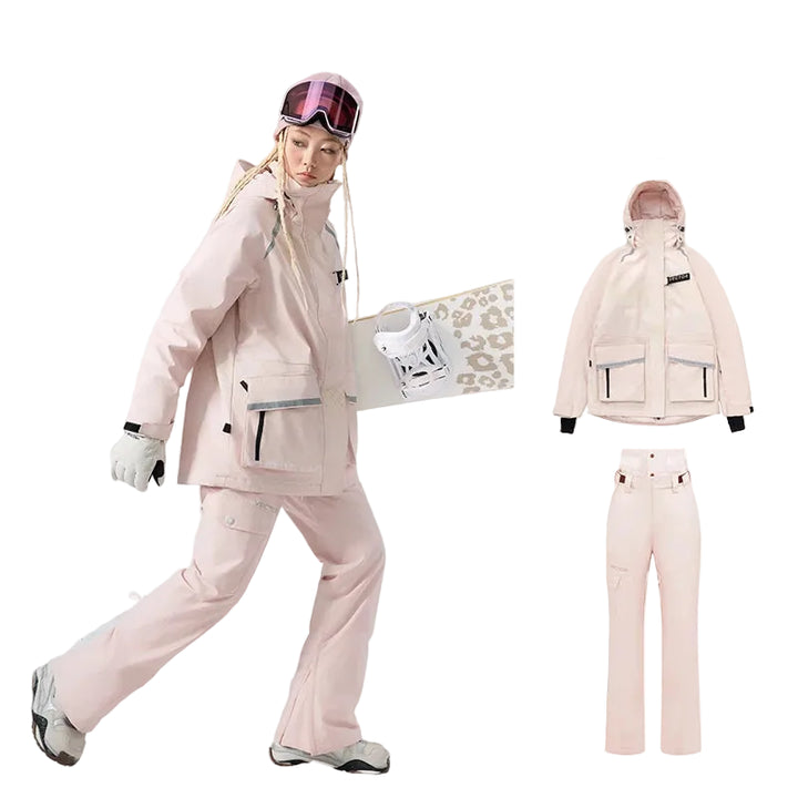 Unisex Winter Snowboarding Jacket and Ski Salopettes Set | Warm