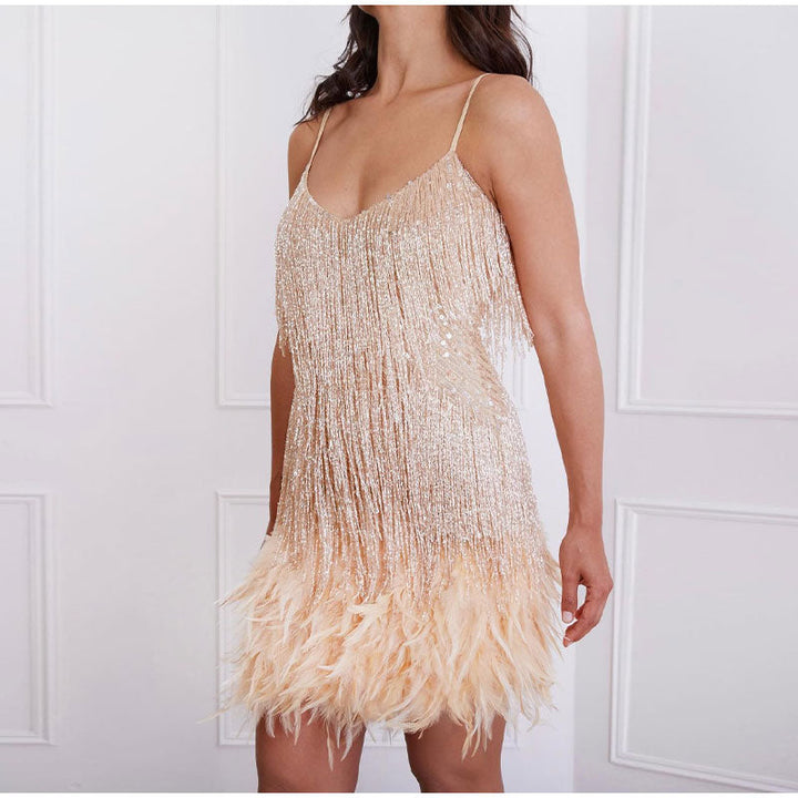 Women's Fringe Cocktail Dress | Mini