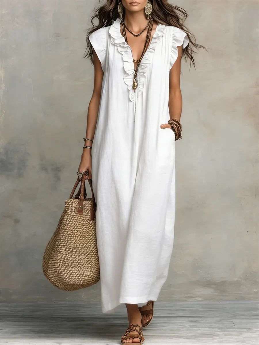 Women's Boho Ruffle Dress | Maxi