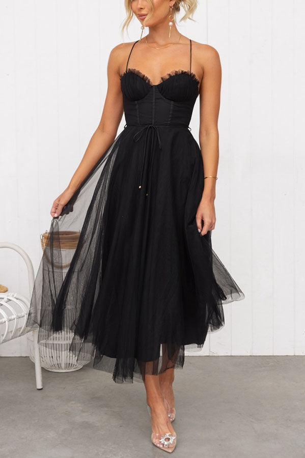 Women's Corset Wedding Guest Dress | Midi