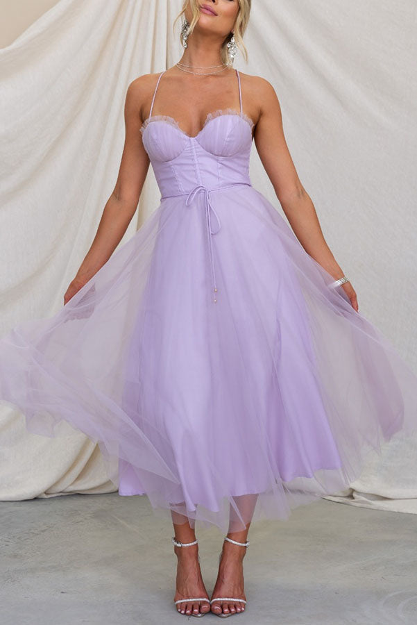 Women's Corset Wedding Guest Dress | Midi