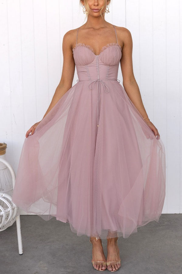 Women's Corset Wedding Guest Dress | Midi