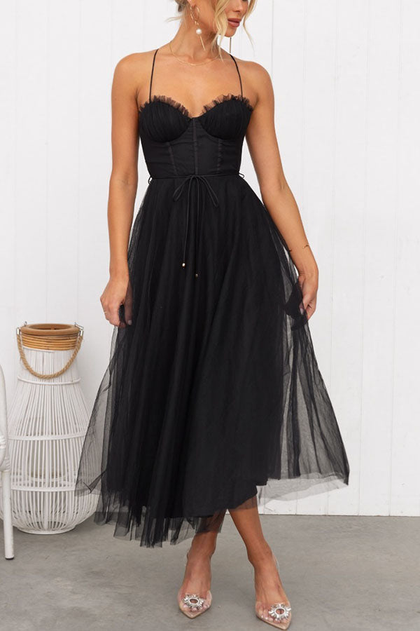 Women's Corset Wedding Guest Dress | Midi