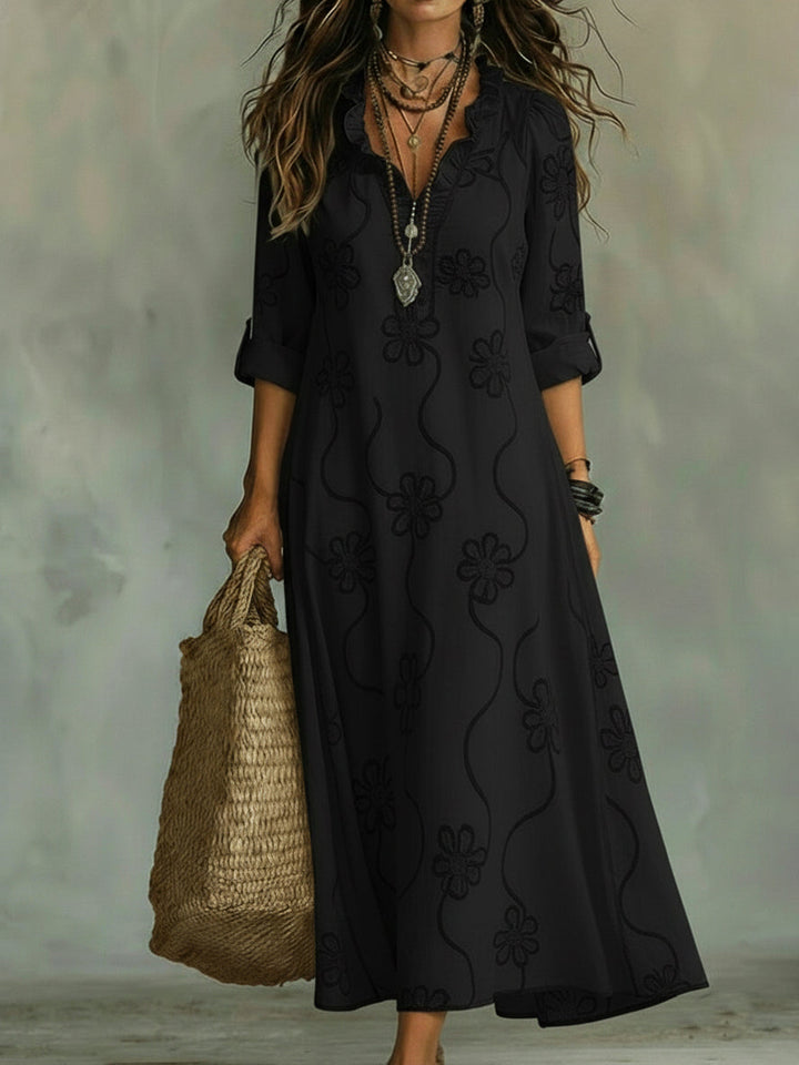 Women's Vintage A-Line Dress | Maxi