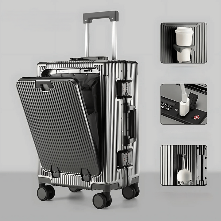 Hard Shell Carry On Suitcase with Laptop Pocket | Spinner